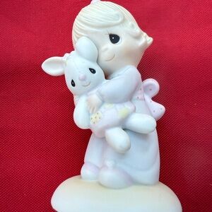Precious Moments White and Pink Figurine